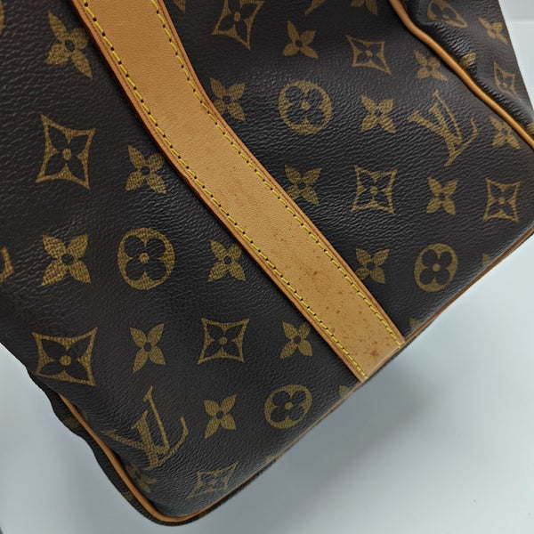 KEEPALL 50 Monogram Coated Canvas Brown