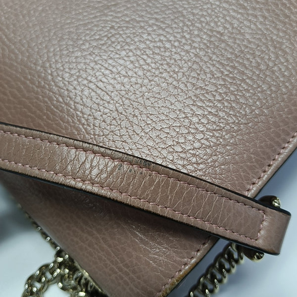 Interlocking G Small Calfskin Pink