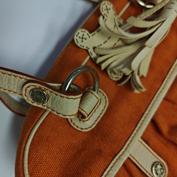 Canvas Top Handle Bag Orange