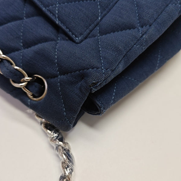 CLASSIC FLAP Jumbo Quilted Fabric Blue