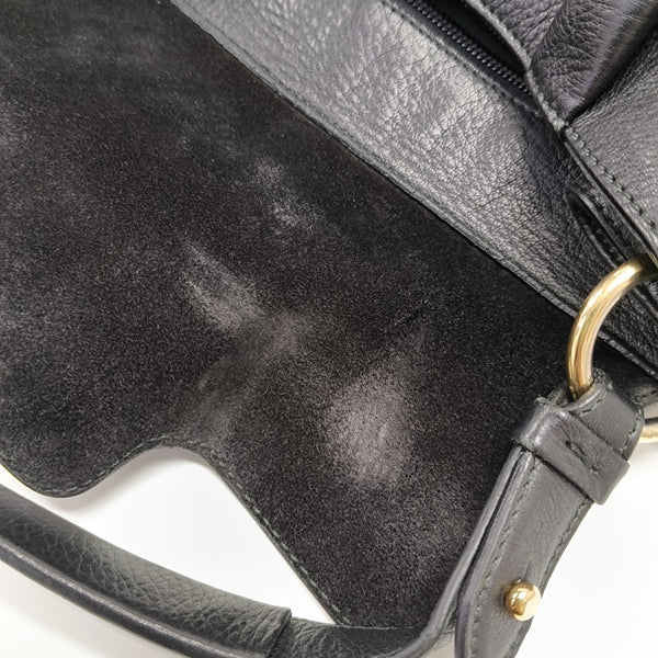 Calfskin Shoulder Bag Black