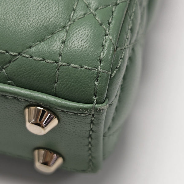 Lady Dior Super Mini Cannage Lambskin Green