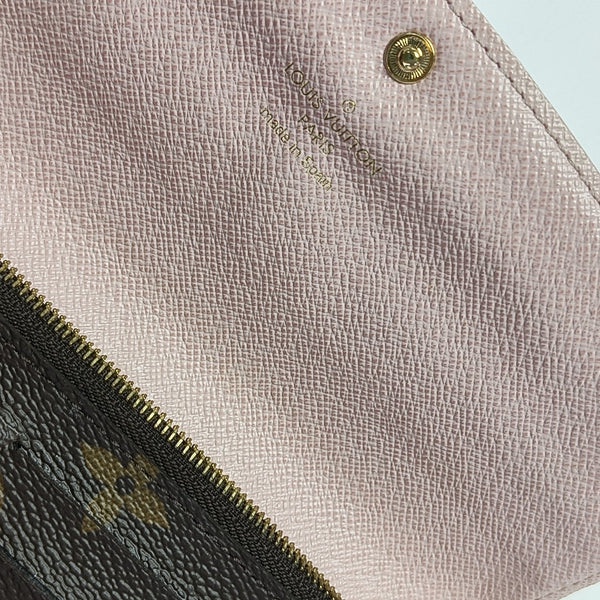EMILIE Monogram Coated Canvas Brown Wallet