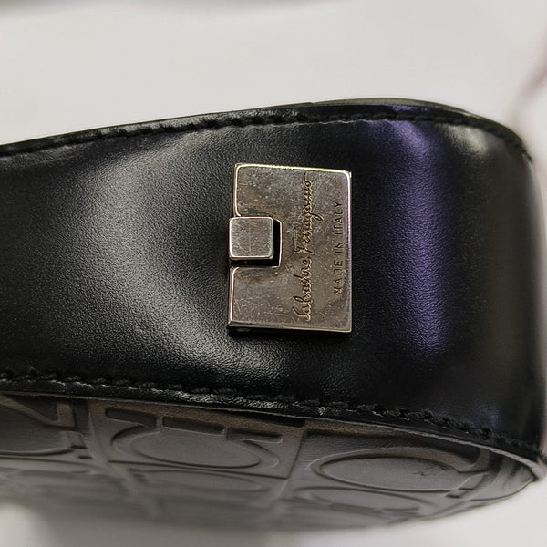 Calfskin Top Handle Bag Black