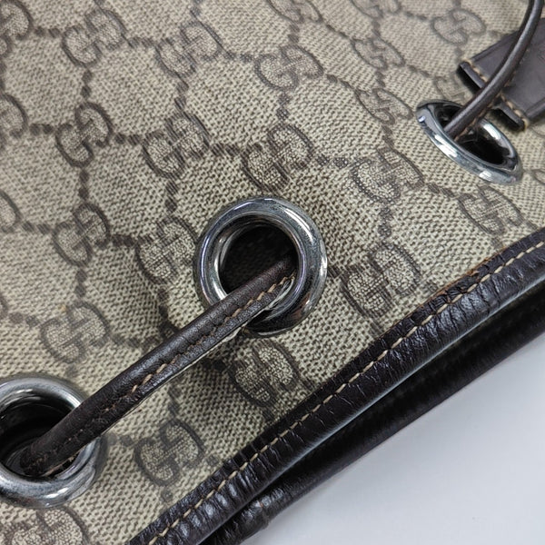 Monogram Coated Canvas Backpack Beige