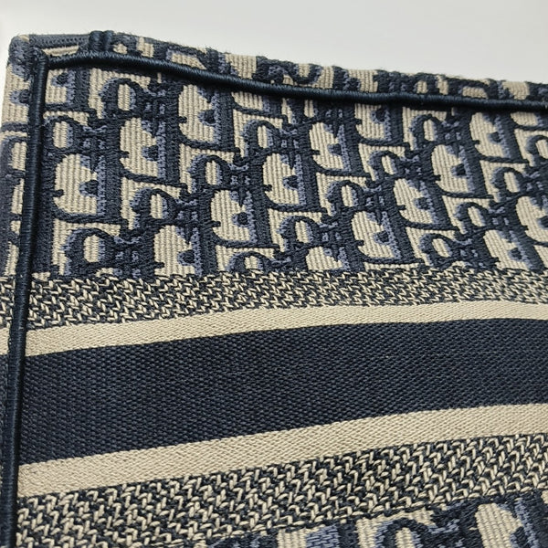 Book Tote Small Oblique Canvas Blue