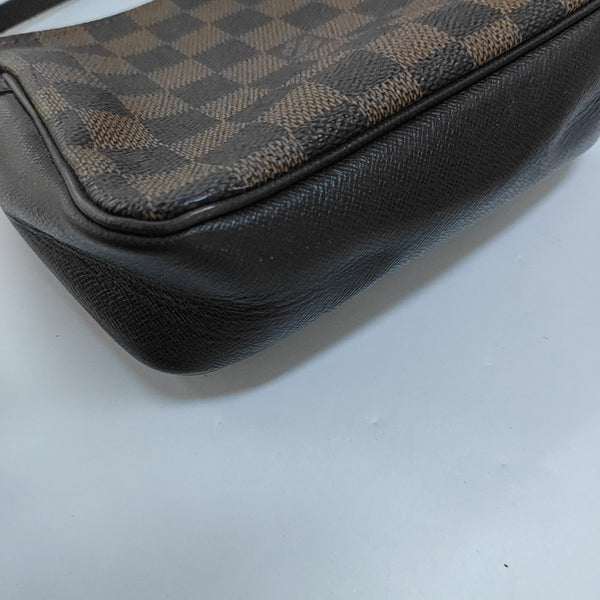 TROUSSE MAKE UP Damier Ebene Coated Canvas Brown