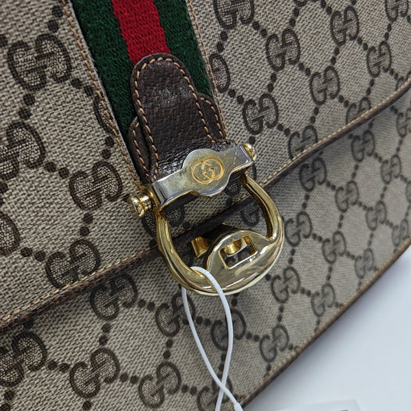 Monogram Coated Canvas Shoulder Bag Brown