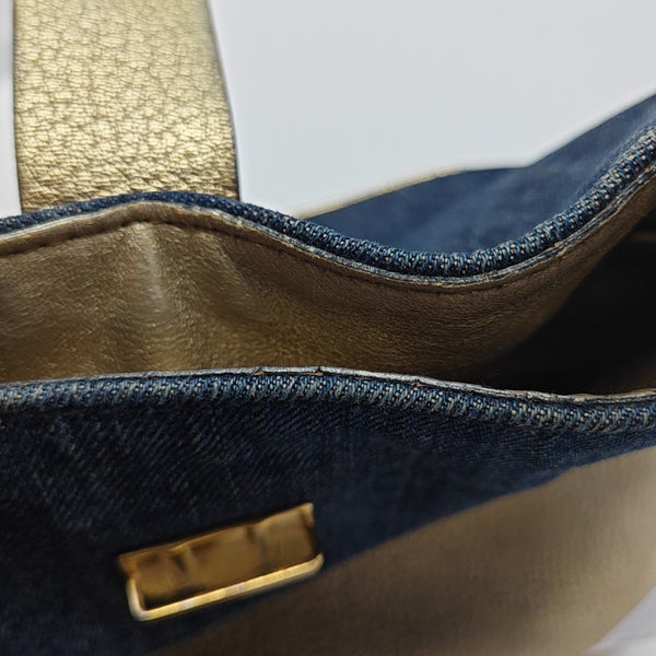 Denim Shoulder Bag Blue