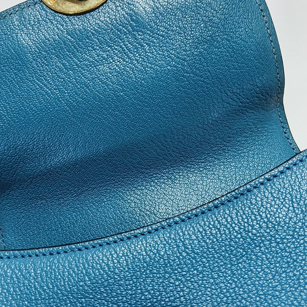 Calfskin Shoulder Bag Blue