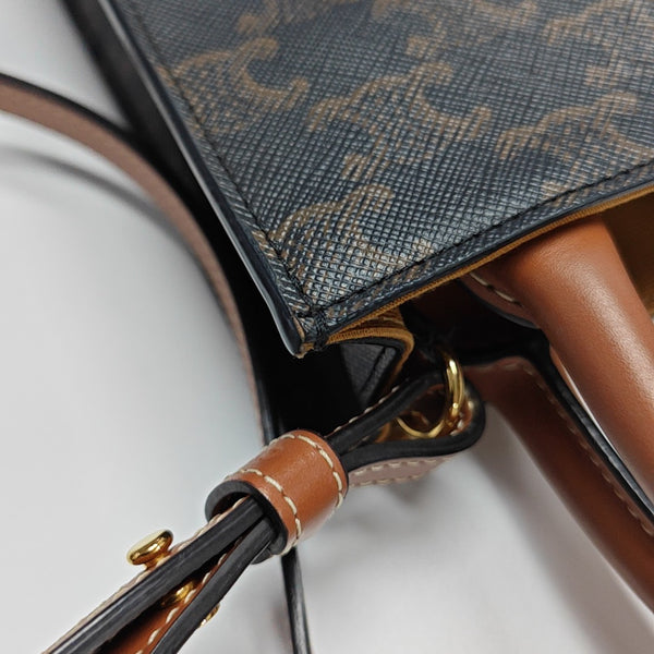CABAS CELINE Mini Coated Canvas Brown