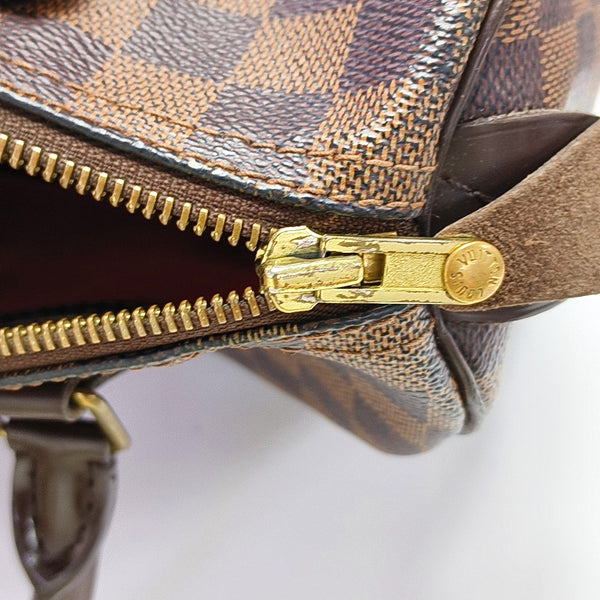 SPEEDY 25 Damier Ebene Coated Canvas Brown