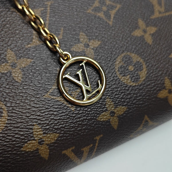 Lily Monogram Coated Canvas Brown