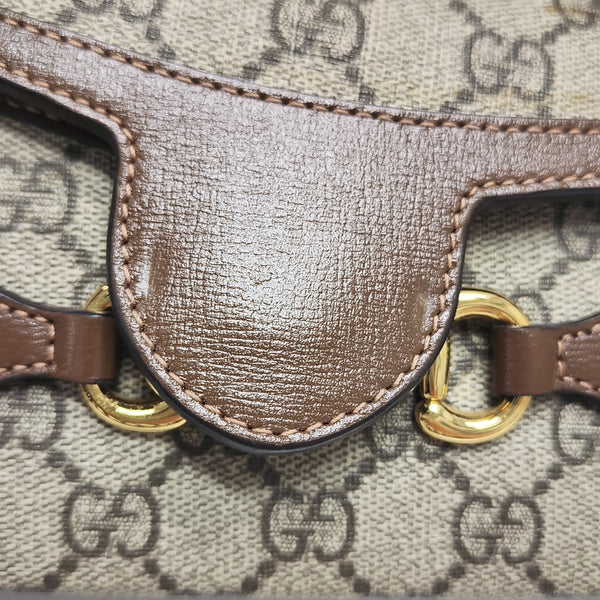 Horsebit 1955 Mini Monogram Coated Canvas Beige