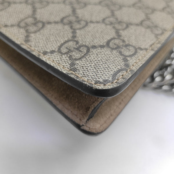 Dionysus Mini Monogram Coated Canvas Beige