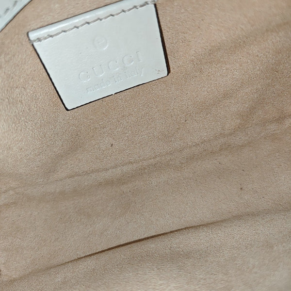 GG Marmont Mini Quilted Calfskin White