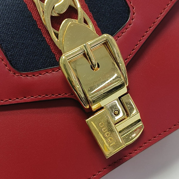 Sylvie Mini Calfskin Red