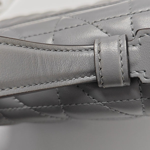 GG Marmont Mini Quilted Calfskin Gray