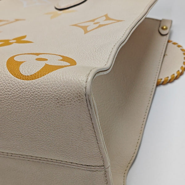 ONTHEGO MM Monogram Calfskin Beige