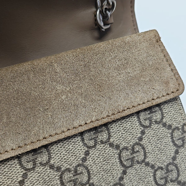 Dionysus Super Mini Monogram Coated Canvas Beige