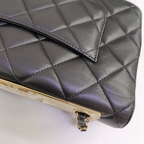 EX FLAP Quilted Lambskin Black