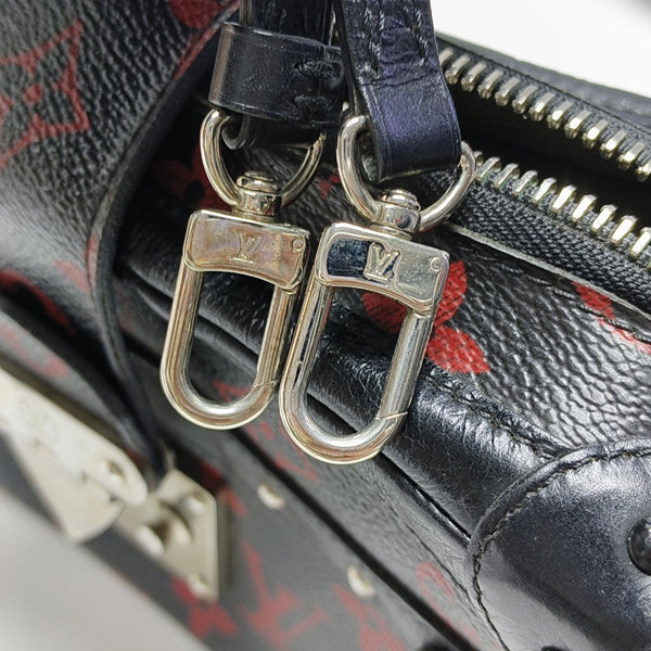 PETITE MALLE Monogram Coated Canvas Black