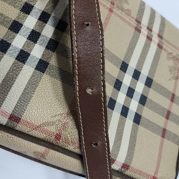 Coated Canvas Shoulder Bag Beige