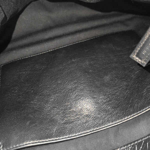 NIKI Medium Chevron Calfskin Black