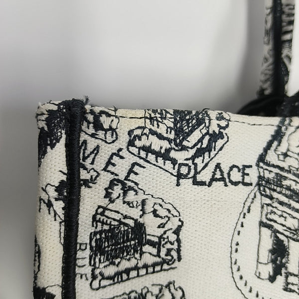 Book Tote Medium Canvas White