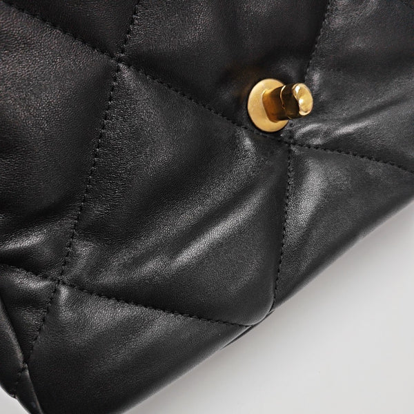CHANEL 19 Small Quilted Lambskin Black