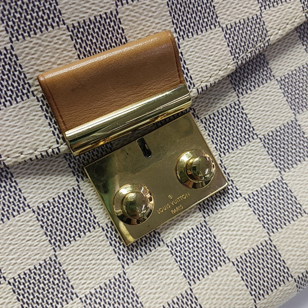 CROISETTE Damier Azur Coated Canvas White