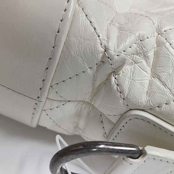 GABRIELLE Mini Quilted Calfskin White