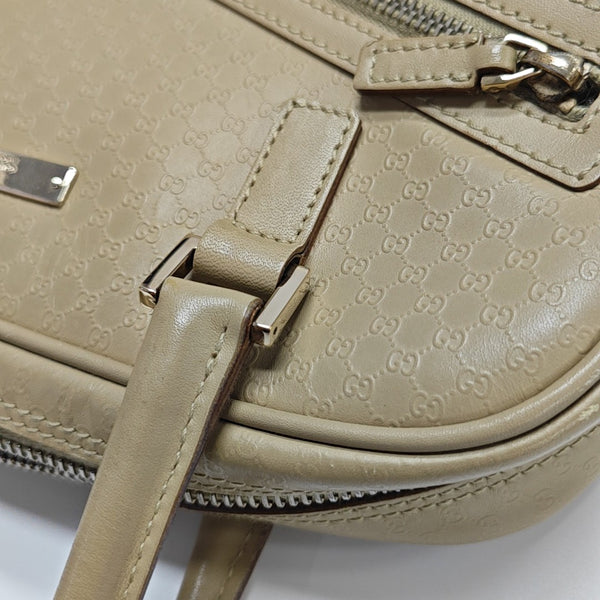 Calfskin Top Handle Bag Beige