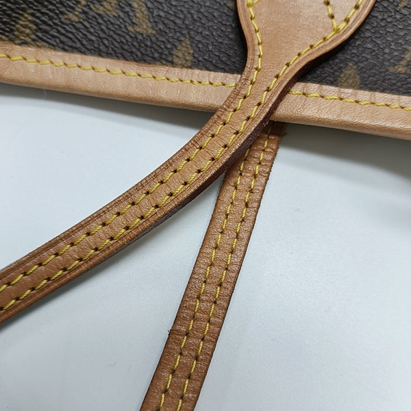 NEVERFULL MM Monogram Coated Canvas Brown