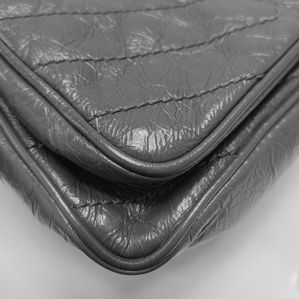 NIKI Small Chevron Calfskin Gray