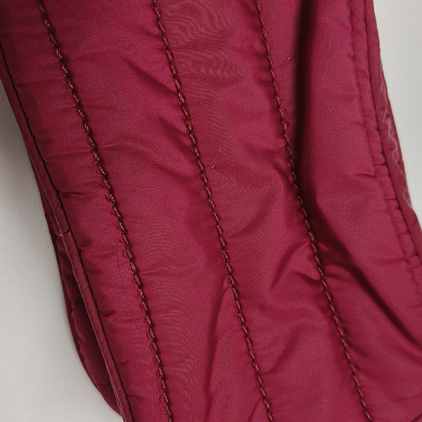 Quilted Fabric Clutch Red