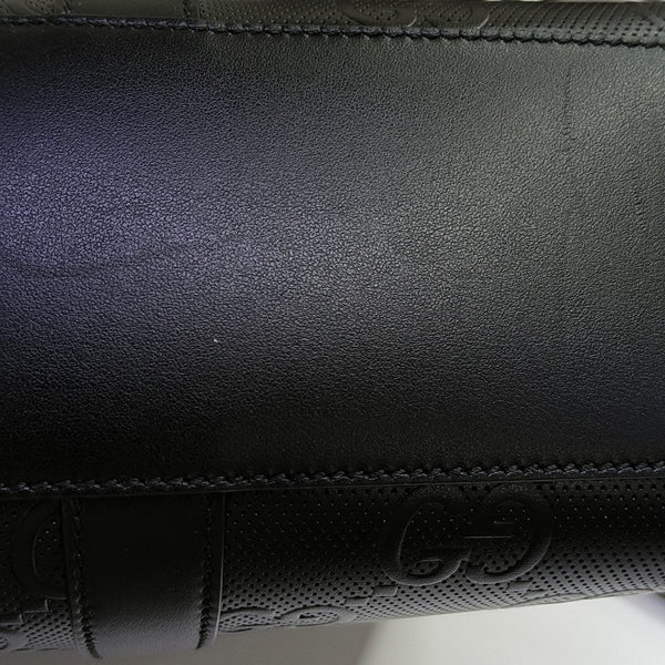 Monogram Calfskin Shoulder Bag Black