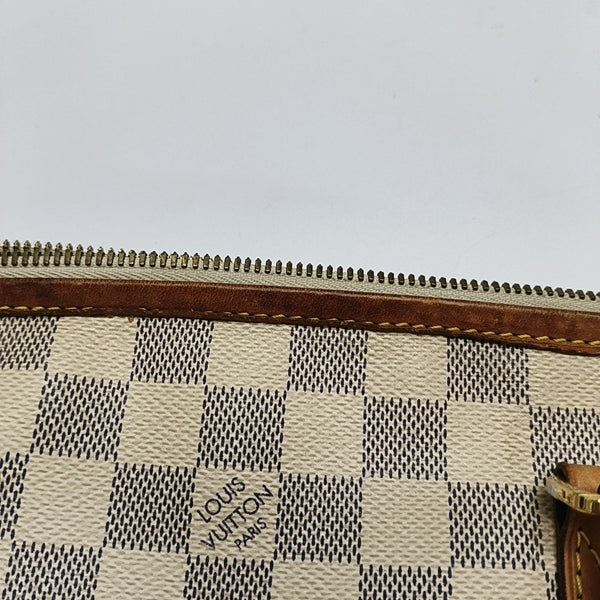 RIVIERA PM Damier Azur Coated Canvas White
