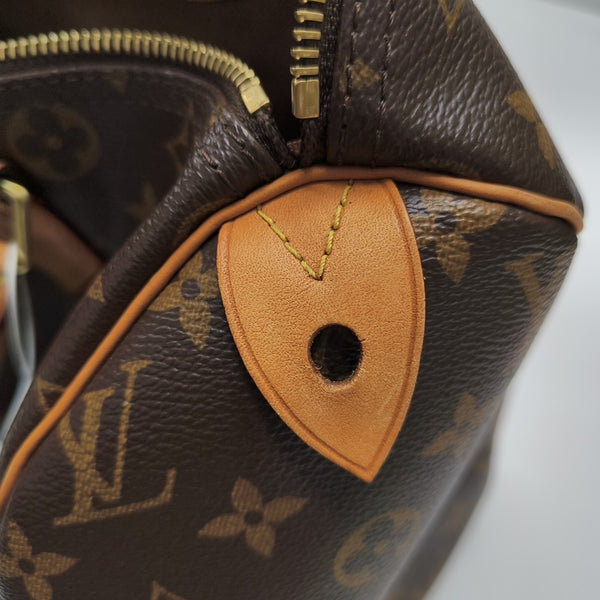 SPEEDY 30 Monogram Coated Canvas Brown