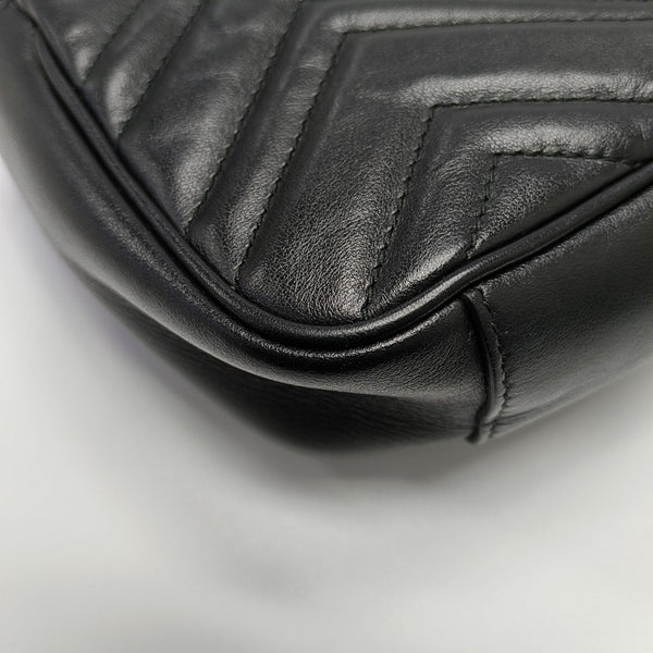 GG Marmont Small Quilted Calfskin Black