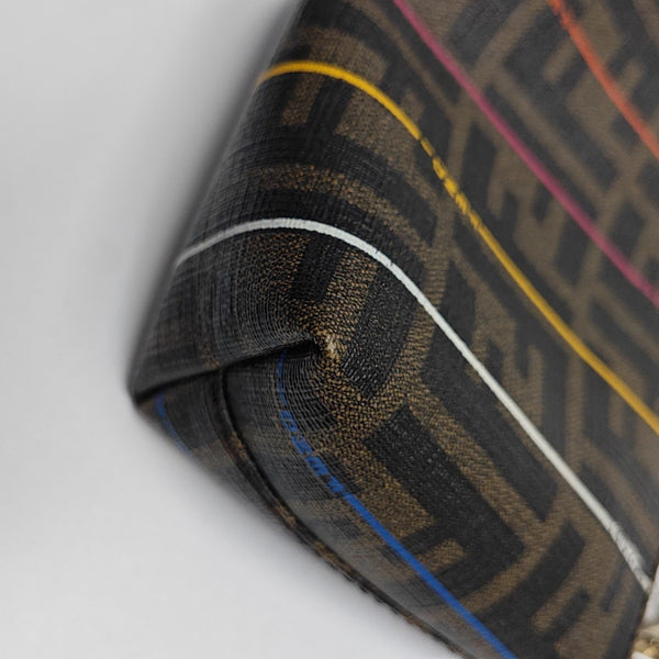 Coated Canvas Top Handle Bag Brown