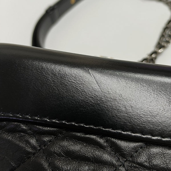 GABRIELLE Small Quilted Calfskin Black