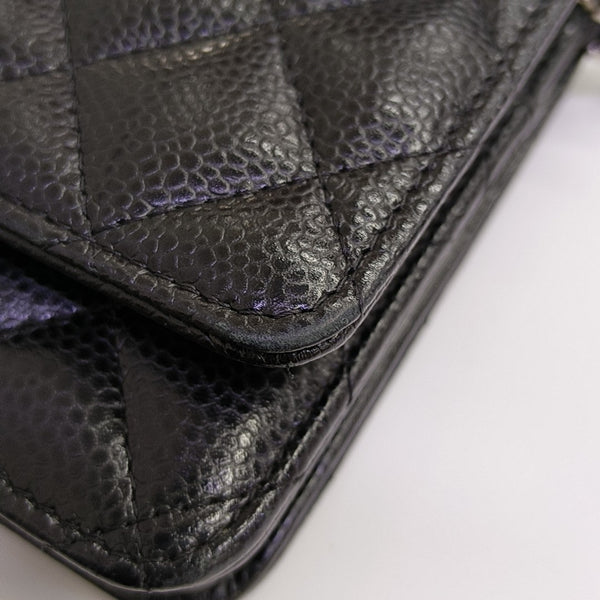 WOC Quilted Grained Calfskin Black