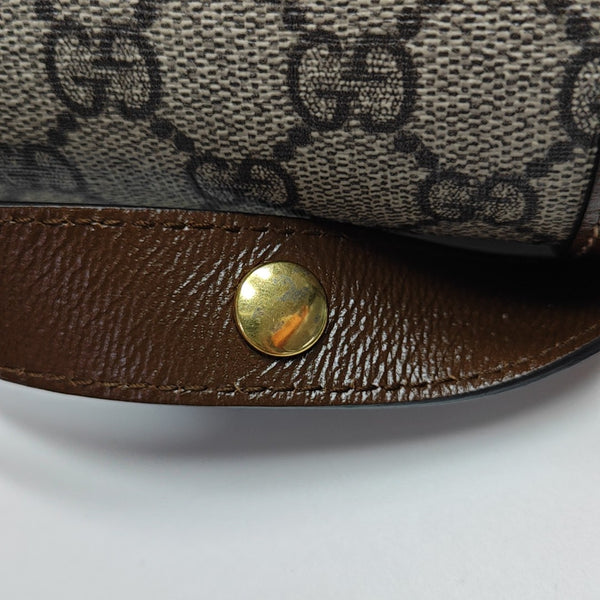 Horsebit 1955 Medium Monogram Coated Canvas Beige