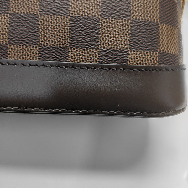 ALMA BB Damier Ebene Coated Canvas Brown