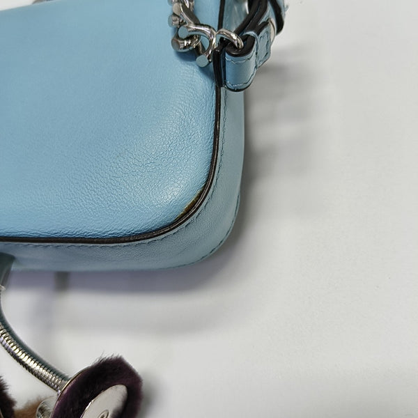 Baguette Micro Calfskin Blue