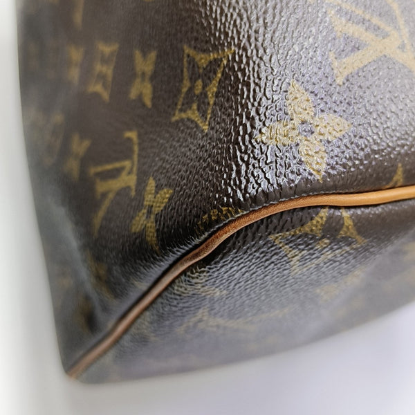 SPEEDY 30 Monogram Coated Canvas Brown