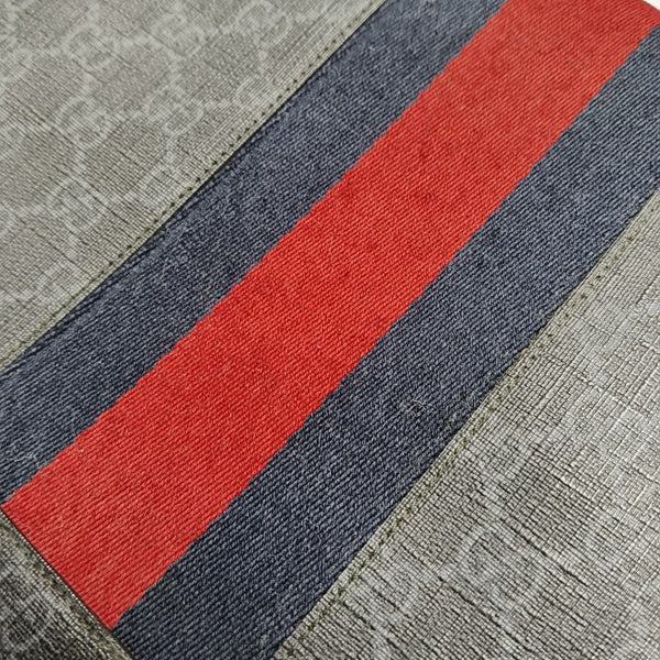 GG Supreme Monogram Coated Canvas Gray
