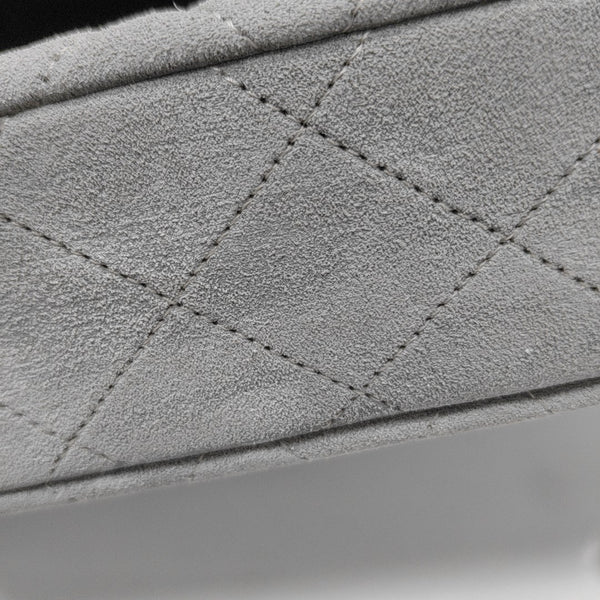 BIJOUX FLAP Quilted Suede Gray