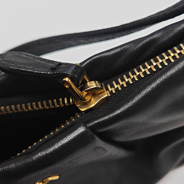 Lambskin Shoulder Bag Black